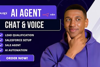 build ai voice agent, ai chat agent, n8n ai automation and vapi sales agent
