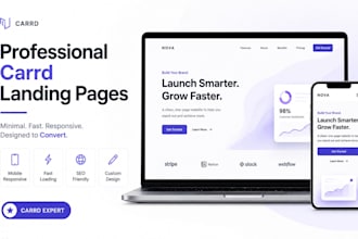 design carrd website landing page and carrd redesign