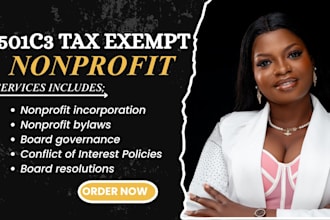 draft 501c3 nonprofit bylaws, conflict of interest policy and board resolutions