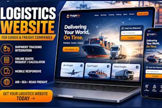 design a converting logistics website, cargo website for freight companies
