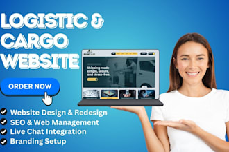 design a converting logistics website, cargo website for freight companies
