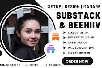 setup substack account design substack beehiiv newsletter substack landing page