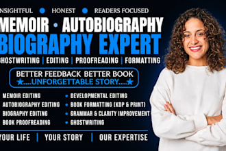proofread memoir autobiography ghostwriter biography formatting book editing