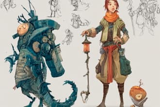 illustrate custom manga, comic and dnd characters