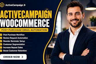 build activecampaign woocommerce email automation post purchase workflow