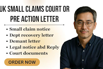 draft demand letter, letter before action and small claims notice professionally