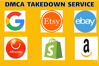 remove stolen content with dmca takedown from google amazon shopify