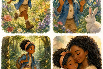 illustrate children storybook with consistent character design