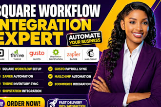 thrive gusto shipstation zapier square workflow ecommerce integration mailchimp