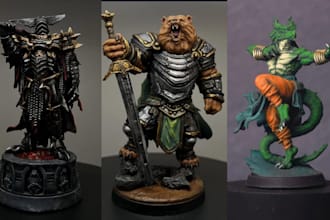 3d print and paint dnd miniature warhammer action figure and tabletop miniatures