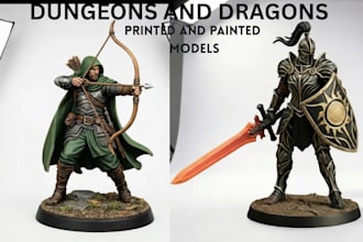 3d print and paint dnd miniature warhamme action figures, age of sigmar fantasy
