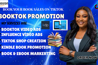 create engaging booktok videos  kdp kindle tiktok influencer promote your book