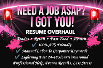write a resume for retail trade and healthcare workers