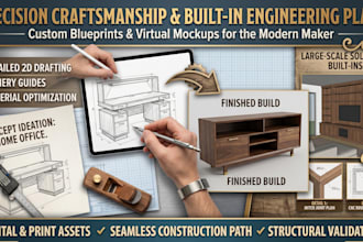 draw furniture, carpentry, DIY woodworking plans with