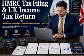 handle hmrc tax for sole traders and file sa100 income tax, vat and bookkeeping