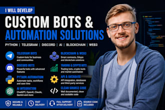 develop telegram discord crypto trading bot web3 blockchain ai automation