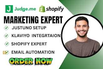 setup justuno klaviyo popup email marketing automation shopify integration