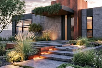 create photorealistic outdoor renders, landscape design