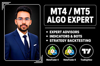 create mt4 mt5 eas forex bots and API integrations