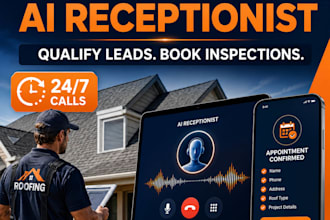 build a roofing ai receptionist for lead qualification and booking