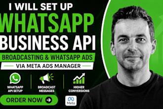 set up whatsapp business apl broadcasting and whatsapp ads via meta manager