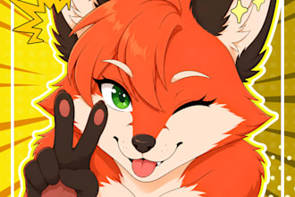 draw furry art, furry pfp, fursona, furry illustration, and anthro