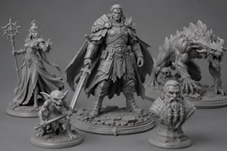 miniature, 3d miniature, dnd, tabletop, figurine, warhammer, action figure