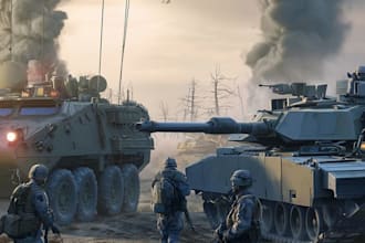 create realistic military, war, or sci fi illustrations