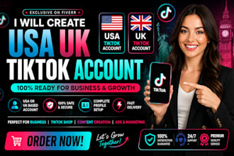 create usa uk tiktok account