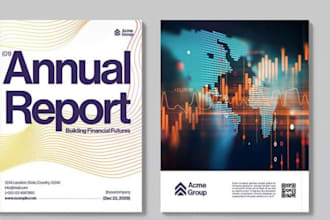design a modern annual report in canva, indesign or PDF