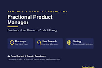 be your fractional product manager for roadmap and user research