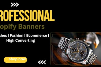 design professional shopify store banner and website header