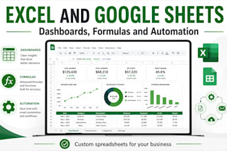 create excel and google sheets dashboards