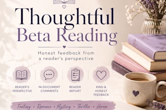 beta read your fiction manuscript