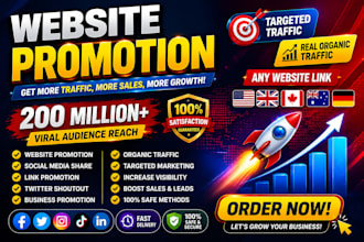 promote website shopify store link promotion social media management
