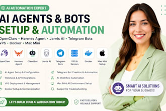 setup hermes agent openclaw clawdbot jarvis ai telegram bot vps docker mac mini