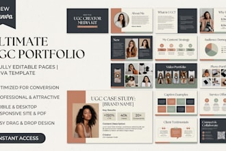 design a ugc portfolio website ugc media kit editable canva ugc portfolio