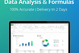 do excel formulas, data analysis and charts for you