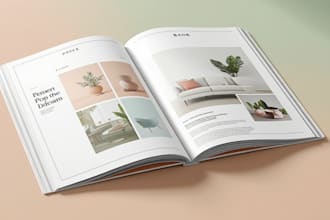 design a modern sell sheet, product booklet, lookbook and digital catalog