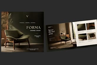 design a modern sell sheet, product booklet, lookbook and digital catalog