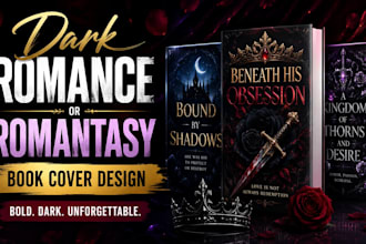 design a dark romance or romantasy  a dark romance or romantasy book cover