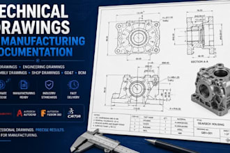 create a technical drawing for cnc manufacturing