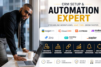 do sugarcrm closecrm jobstread make automation jira mondaycrm zapier integration