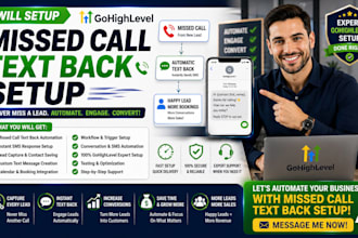 build a premium gohighlevel setup with an instant missed call text back