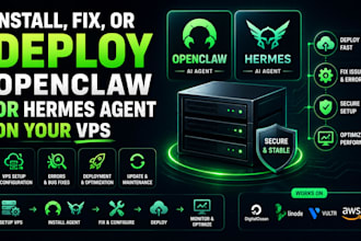 install, fix, or deploy openclaw or hermes agent on your vps