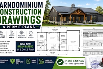 create barndominium construction drawings and permit plans