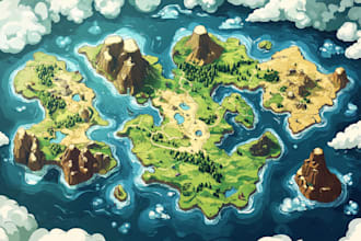 design high quality vector map of any area