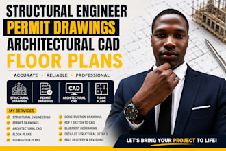 design structural engineering, permit drawings, architectural cad and floor plan