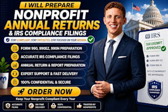 prepare nonprofit annual returns and irs compliance filings