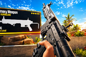 design cinematic gaming weapon youtube thumbnails